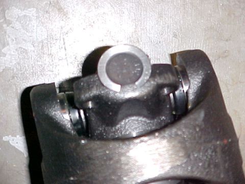 1995 Ford Bronco - close up of joint and part that connects to new yoke.