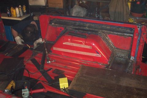 1974 Ford Bronco - Brian hard at work