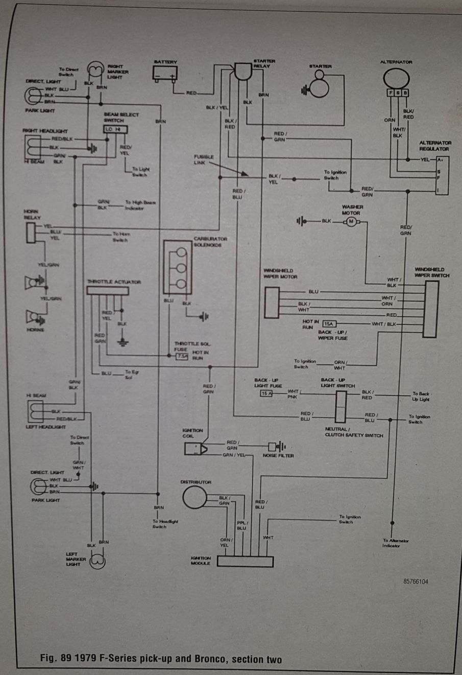 1978/79 Ford Bronco Section 2 Electrical System