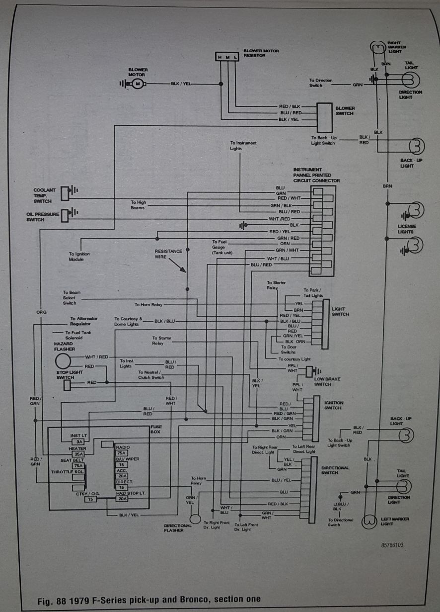 1978/79 Ford Bronco Section 1 Electrical System
