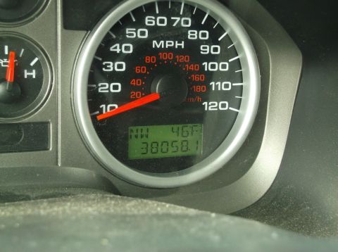 2005 Ford F-150 - The vehicle's odometer reads 38058.1 miles and the temperature is 46F.