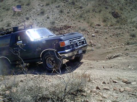 1988 Ford Bronco - still playing in the area . wife took this pic cause she hates climbing hills. it was pretty fraken steap, once at the top you had to get o…