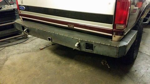 1996 Ford Bronco - Custom steel rear bumper fitted to a 1996 Ford Bronco.