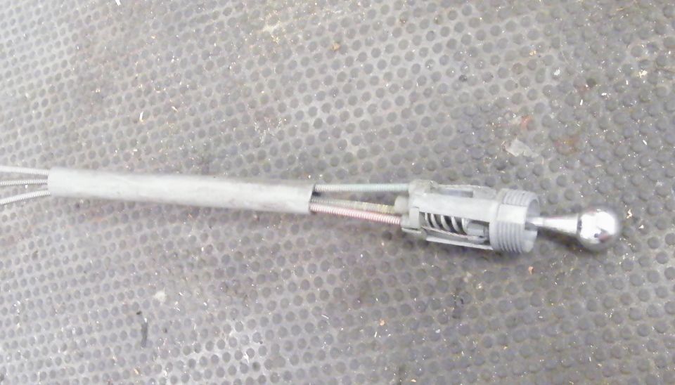 Automatic transmission shifter cable assembly with chrome knob