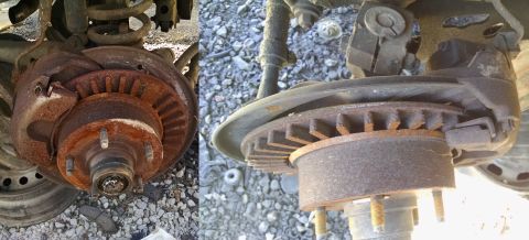 1983 Ford Bronco - Vented Rotor - you're doing it wrong. This is what happens when you let the brakes grind for a while. The NEXT few pics show what happens i…