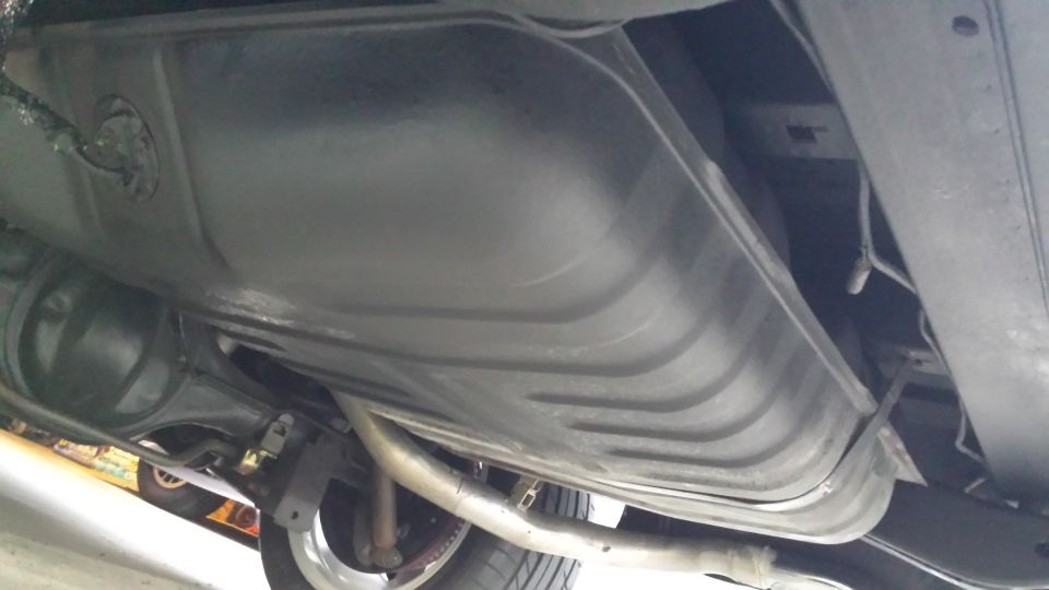 Undercarriage view of a vehicle part