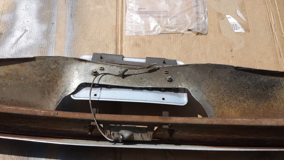 Rusty vehicle bumper assembly with wiring
