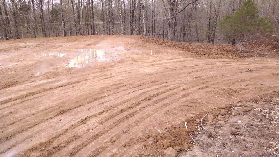The house pad survived its first heavy rain March 24 fairly well.