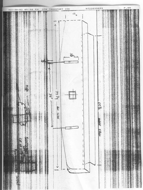 1995 Ford Bronco - Technical drawing with measurements and labels for vehicle components.