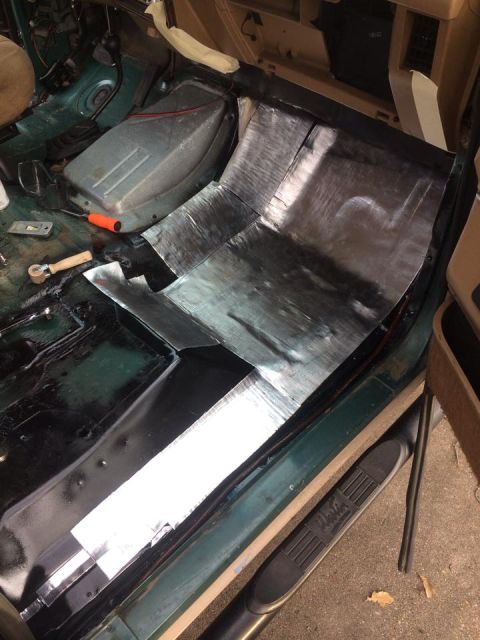 1990 Ford Bronco - Little bit of sanding and HD paint in some areas. Roll down liner. Started up front.