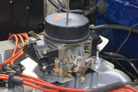 1979 Ford Bronco - Carburetor and spark plug wires visible in engine bay.