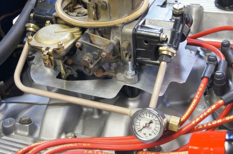 1979 Ford Bronco - Custom made fuel log. 3/8 o.d. w/ gage.