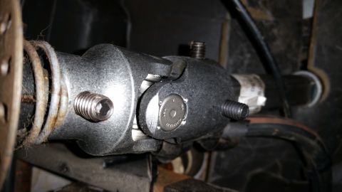 1992 Ford Bronco - Close-up of a steering shaft universal joint, likely a replacement part.
