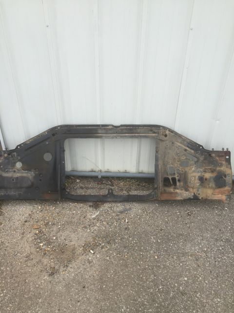 1978 Ford Bronco - Front view of a vehicle's radiator support panel, likely for an older model.