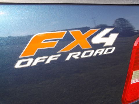 2005 Ford F-150 - Close-up of the FX4 Off Road decal on a 2005 Ford F-150.