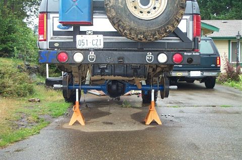 1986 Ford Bronco - Painted, re-geared to 5.38s and a Detroit for good measure. Bolted under the Bronco.