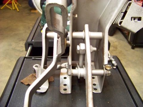 1974 Dodge Challenger - Detail view of a vehicle's pedal assembly, showing the mechanical components involved in operation.
