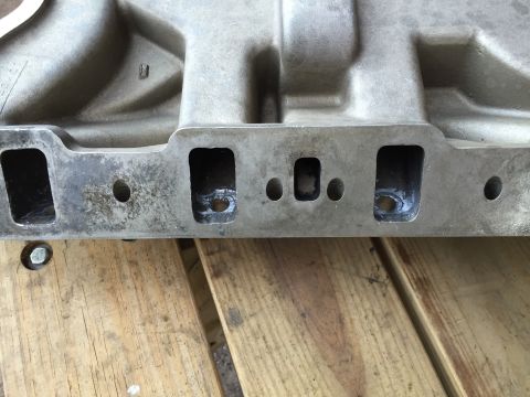 1981 Ford LTD - Bungs ground flush inside intake runners.
