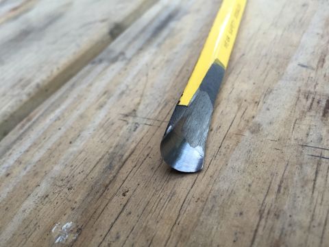 1981 Ford LTD - Custom chisel I made to fix the slight bulge the welder left in on bung.