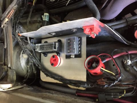 1981 Ford LTD - Aluminum panel for fuse and relay blocks.