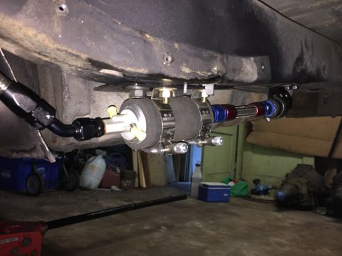 1981 Ford LTD - Fuel pump and pre-filter plumbed.