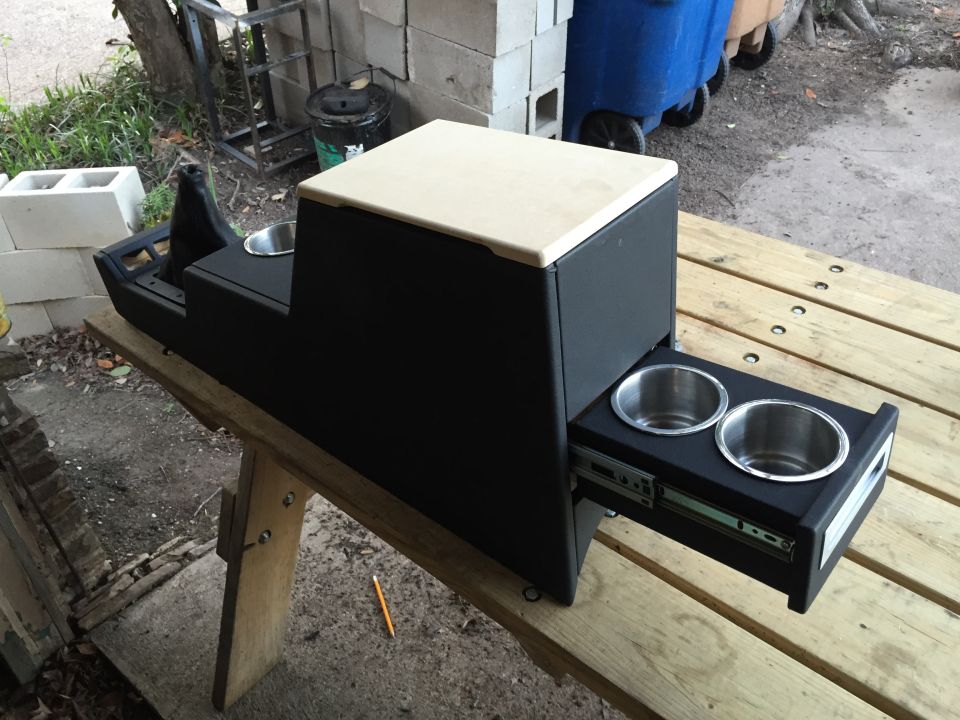 Console mock up with lid and drawer.
