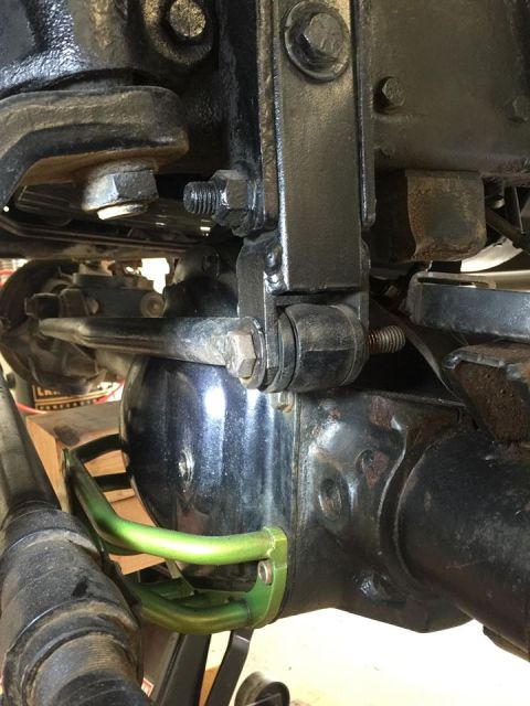 1979 Ford Bronco - This image shows a detailed view of a vehicle's suspension system, focusing on the axle and related components.