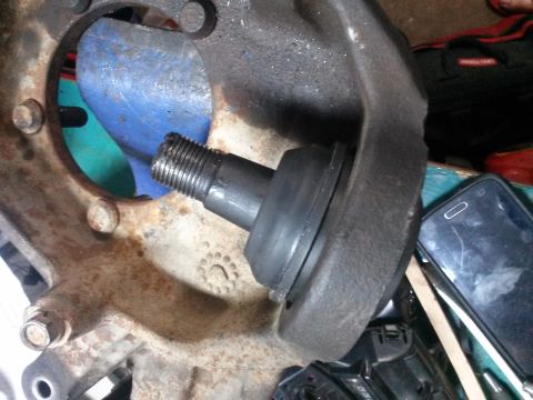 1996 Ford Bronco - A ball joint assembly is shown, likely for a vehicle's suspension system.