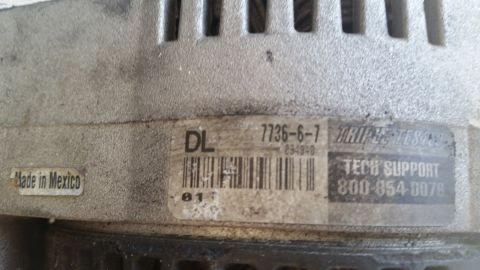1992 Ford Bronco - This label on a vehicle part shows manufacturing origin and technical support contact information.