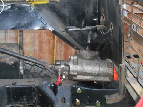 1972 Ford Bronco - Steering box and chassis components are visible in this close-up view.