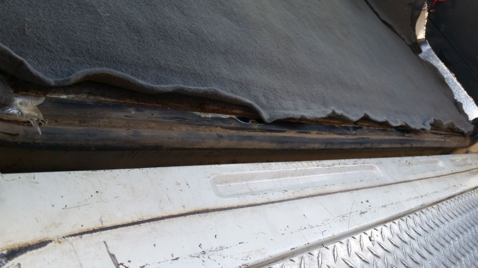 Old Tailgate weatherstripping..