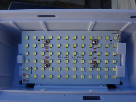 1995 Chevrolet P30 1 Ton - Step Van - Circuit board for RV LED lights, labeled 450LM, shows LED+ and LED- terminals.