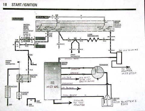 1983 Ford Bronco - Modified wiring for a MSD ignition system. The 12V Distribution Block on the right side is an addition I made to cut down on wires running…