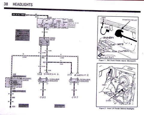 1983 Ford Bronco - Modified Headlight Control (often called a headlight voltage upgrade).