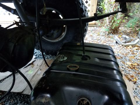1988 Ford Bronco - Fuel tank and suspension components are visible in this close-up view.