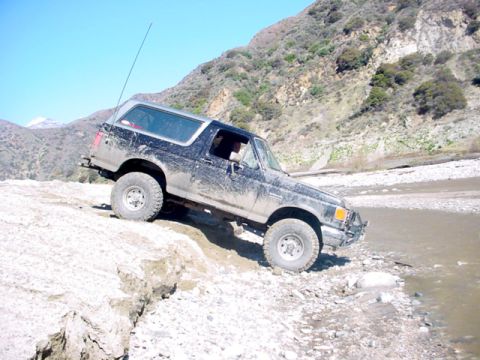 1988 Ford Bronco - Going down a steep drop, it was a lot steeper in person