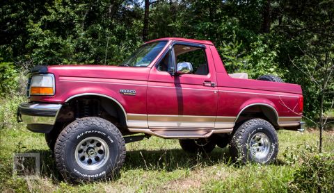 1995 Ford Bronco - This lifted Ford Bronco is ready for adventure, with its tires and off-road stance.