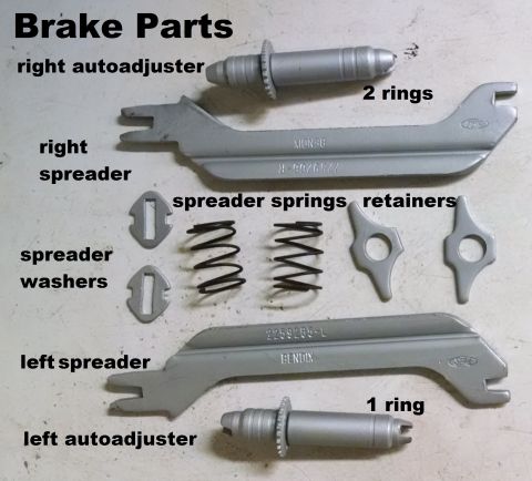 1993 Ford Bronco - The autoadjusters are available new, but they're expensive. The left always has 1 ring cut near its closed end, but the right may have 2 or…