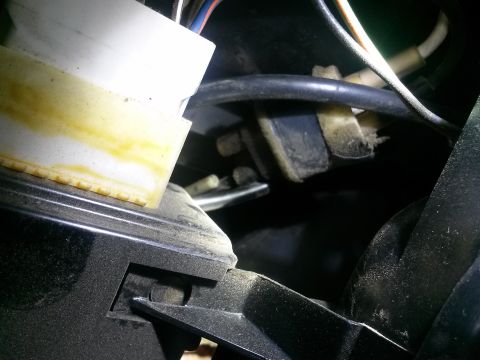 1996 Ford Bronco - Detail of electrical connectors and wiring, likely related to A/C repair.