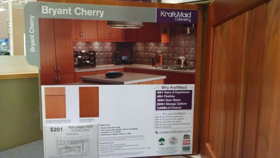 Kitchen cabinets will be cherry slabs with brushed arc pulls