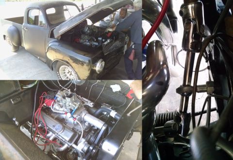 1983 Ford Bronco - Studebaker pickup with Camaro front suspension, supercharger, automatic trans, and a complicated steering shaft.