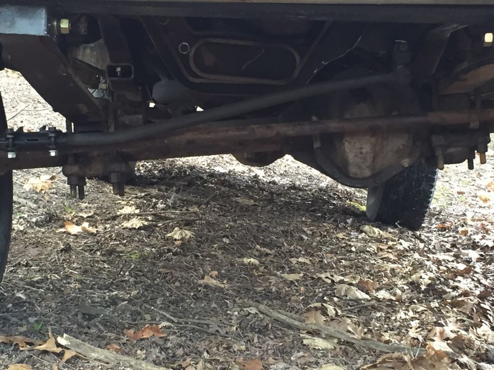 more flex, plus view of chopped engine crossmember for axle clearance.