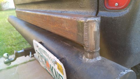 1978 Ford Bronco - Custom steel bumper with tow hitch and Florida license plate.