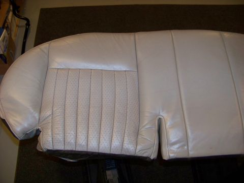 2001 Mercury Grand Marquis - A close-up view of a car seat, likely a rear bench seat, showing its upholstery details.