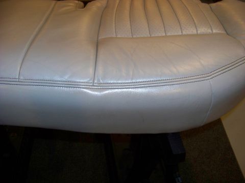 2001 Mercury Grand Marquis - Close-up of a car seat, showing its upholstery details and stitching.