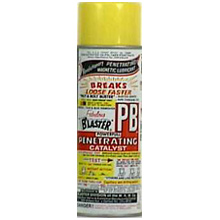 1994 Ford Bronco - A can of PB Blaster penetrating catalyst, a product that breaks loose rusted parts.