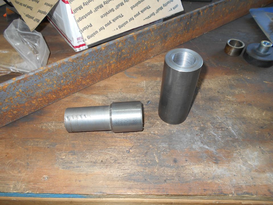 Metal parts on a workbench