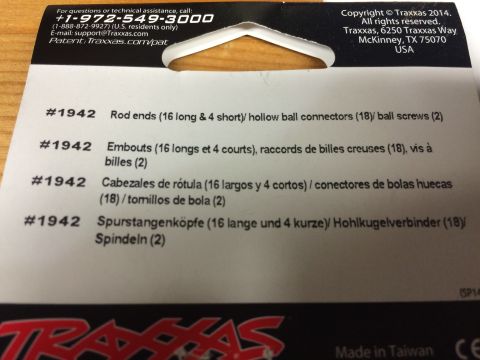 1989 Ford Bronco - Product packaging lists part number 1942 for rod ends and connectors in multiple languages.