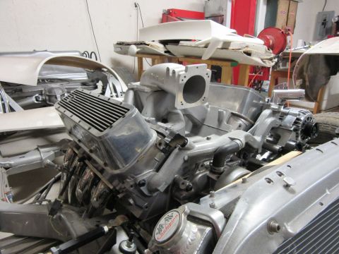 Engine with chrome valve covers and intake manifold