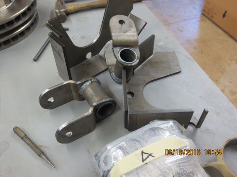 1986 Ford Bronco - Sky Manufacturing shackles with the weld in box pieces for the front crossmember
